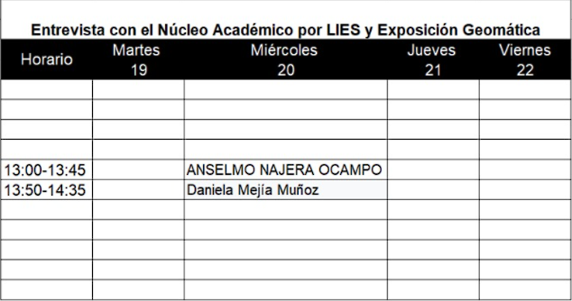 Horario Geomática